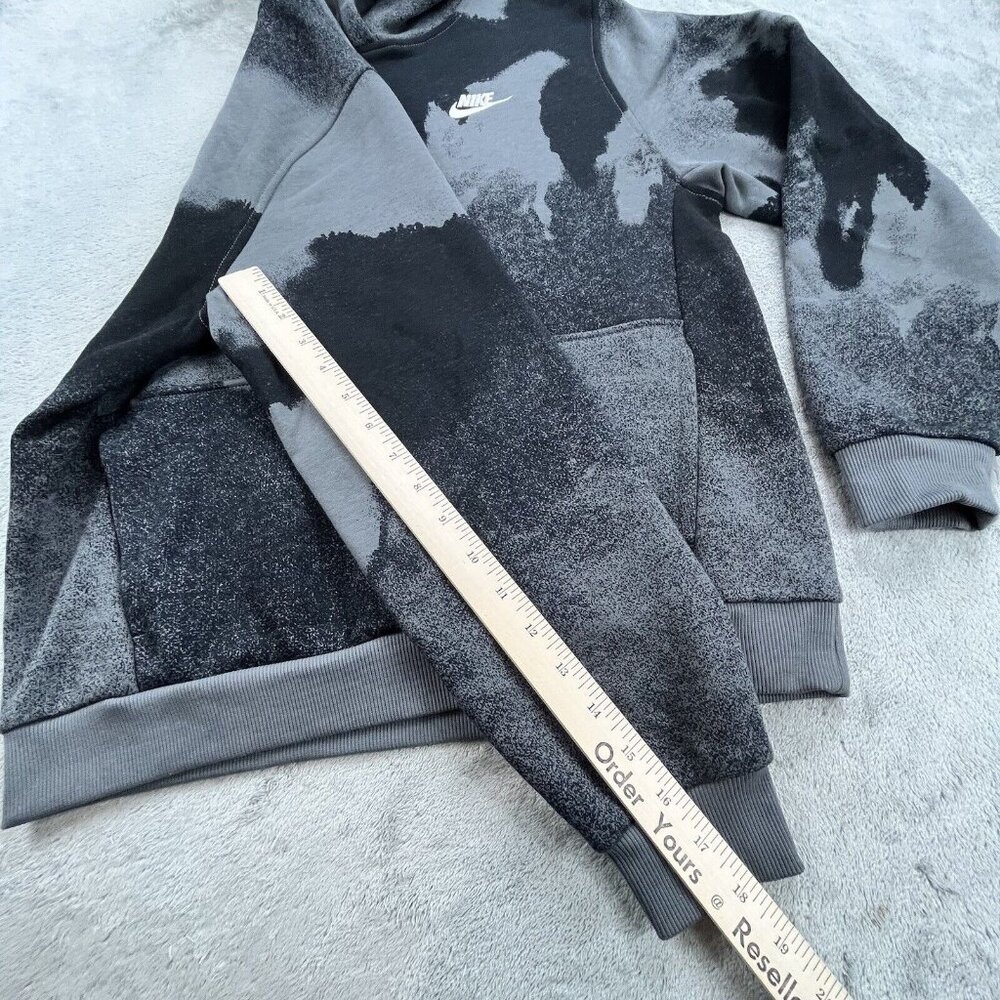 Nike Women's Hoodie Black Medium Paint Splatter Tie Dye Camo Bleed Grunge Vibe - Picture 5 of 9